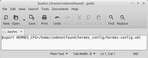 hermes config xml